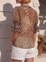 Vintage Art Comfortable Summer Fabrics Chiffon Shirt