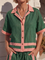 Vintage Art Comfortable Summer Fabrics Cotton Linen Blend Set