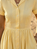 Women’s Casual Vintage Cotton Short Sleeve Pocket Maxi Dress