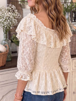 Vintage Art Comfortable Summer Fabrics Elegant Lace Shirt