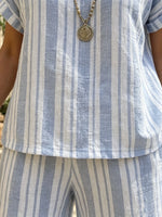 Women's Classic Striped Relaxed Two-Piece Set