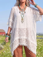 Vintage Art Comfortable Summer Fabrics Leopard Jacquard Chiffon Shirt