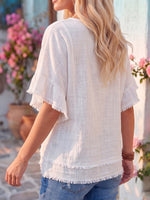 Vintage Art Comfortable Summer Fabrics Cotton Linen Shirt
